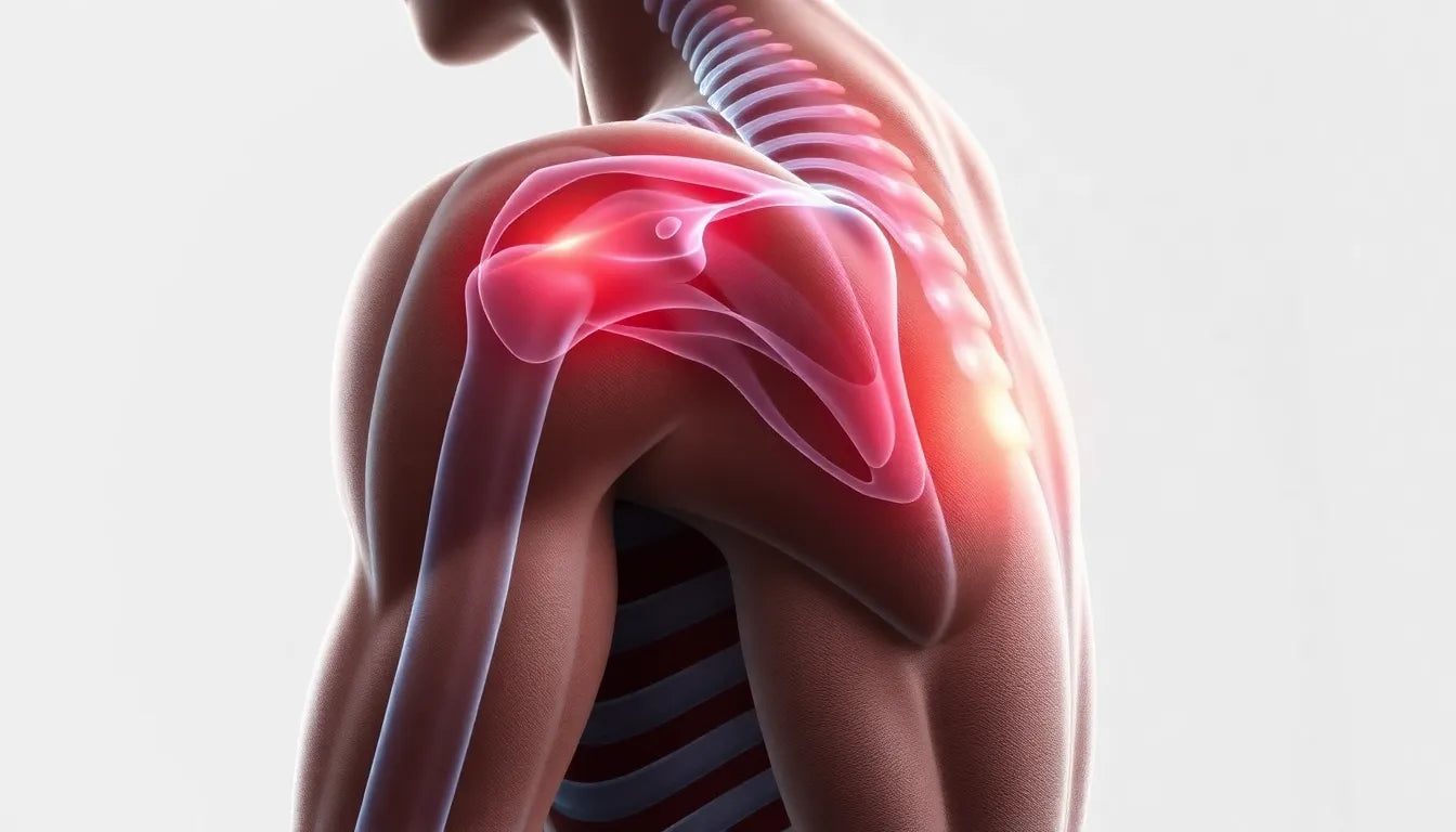 Upptäck effektiva lösningar för smärta i skulderbladen och ryggen - Illustration