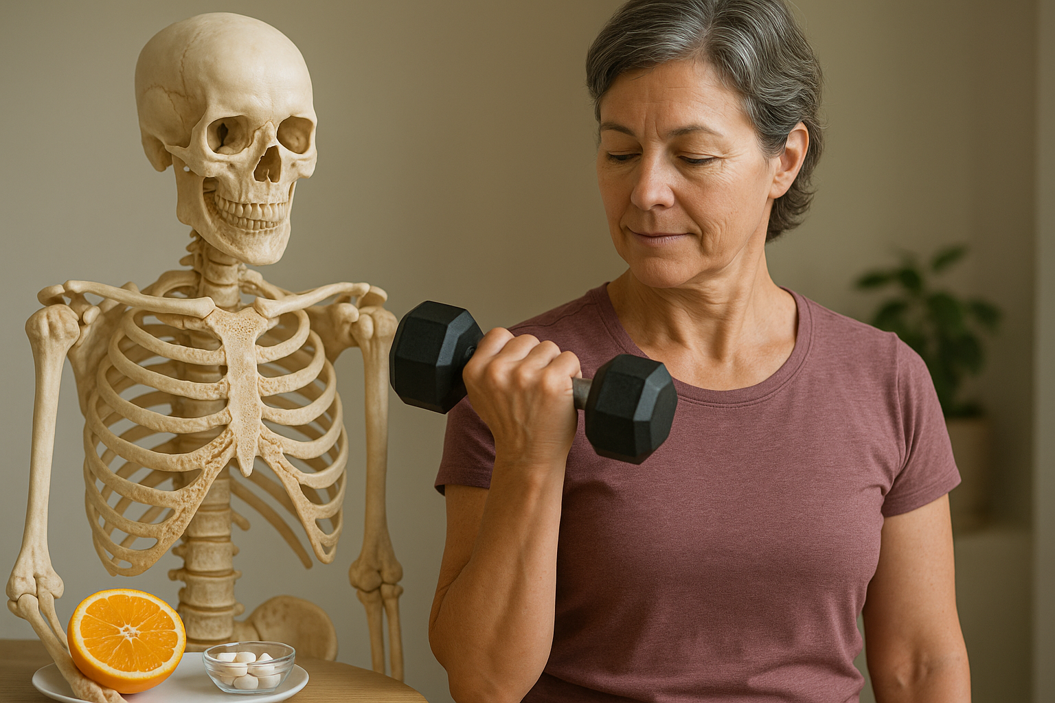 Stärk dina ben: så förebygger du osteoporos med rätt livsstil - Illustration