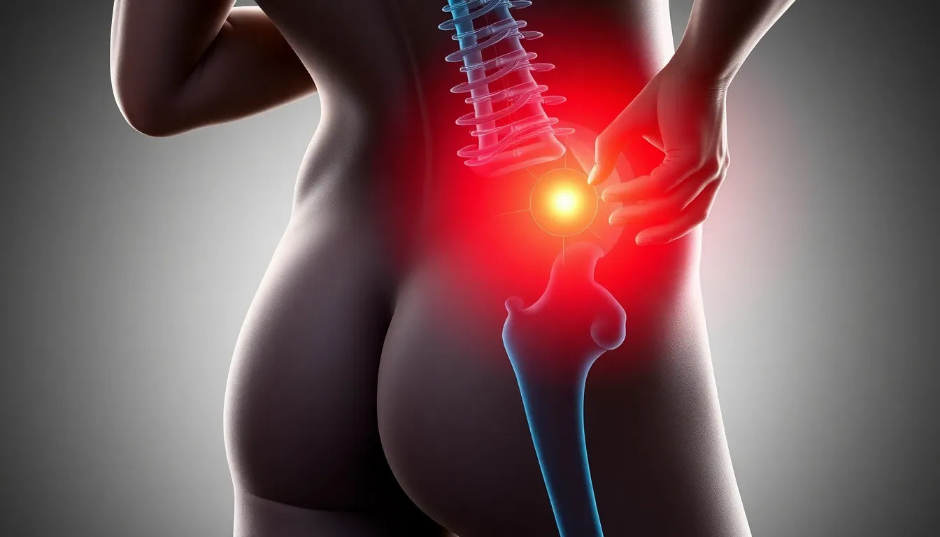 Lär dig orsakerna bakom smärta i nedre vänstra delen av ryggen och hur du lindrar den - Illustration