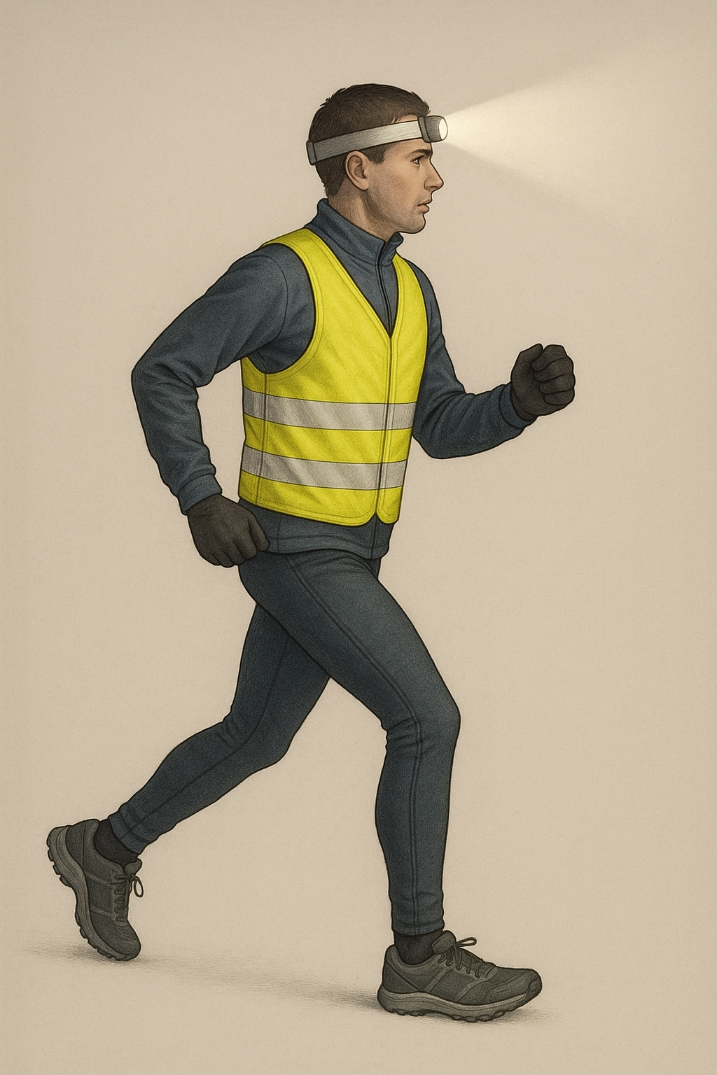 Upptäck friheten: löpning i mörker med stil och säkerhet - Illustration