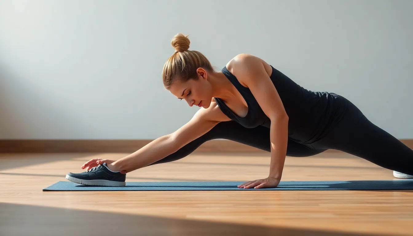 Upptäck de bästa övningsläsare för effektiva udstrækningsøvelser lår - Illustration