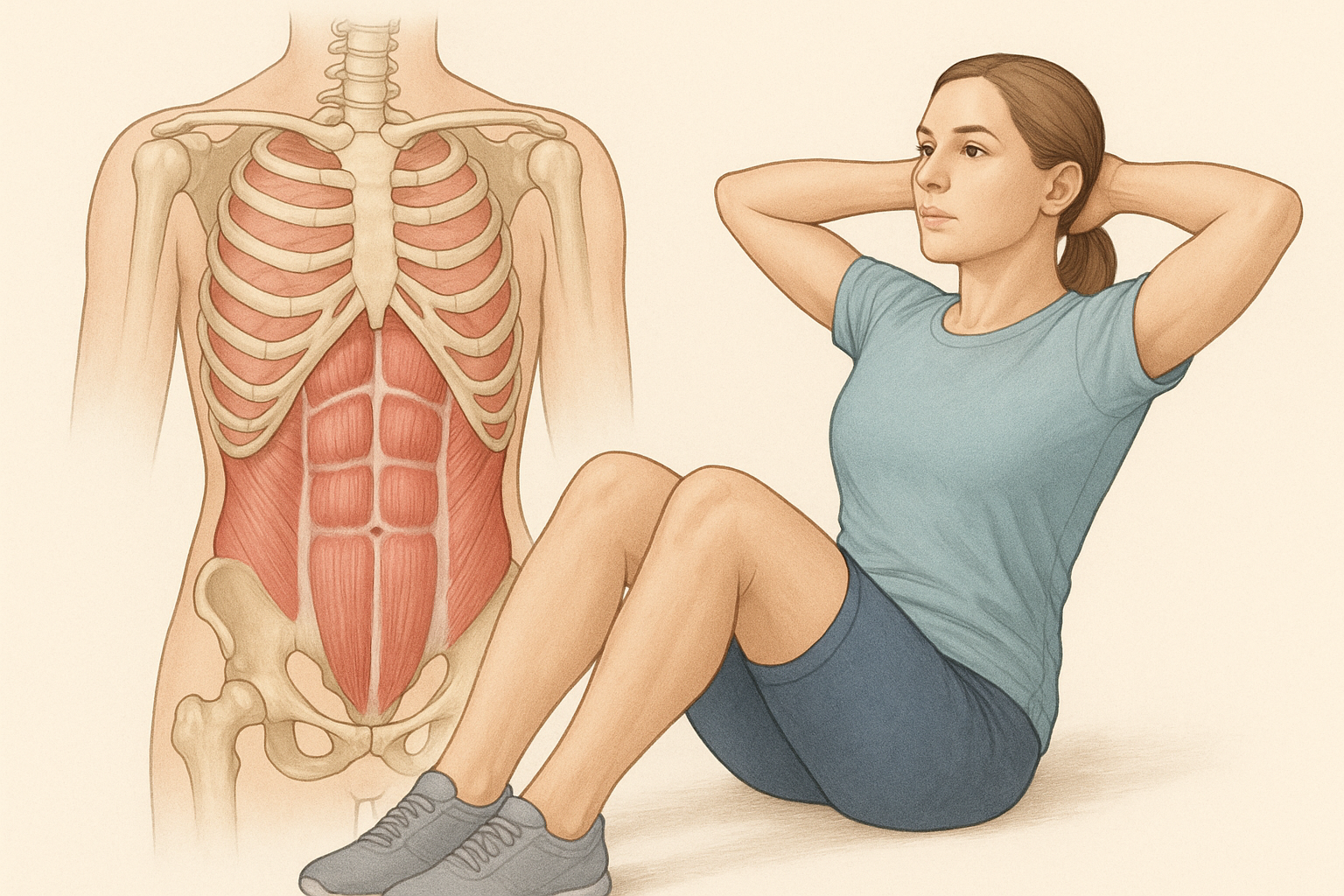 Upptäck hemligheterna bakom coreträning och stärk din kropp inifrån och ut - Illustration