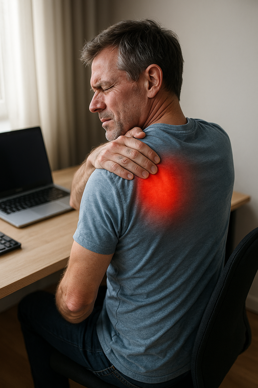 Bli fri från ryggsmärta vid skulderbladet: effektiva lösningar och tips - Illustration