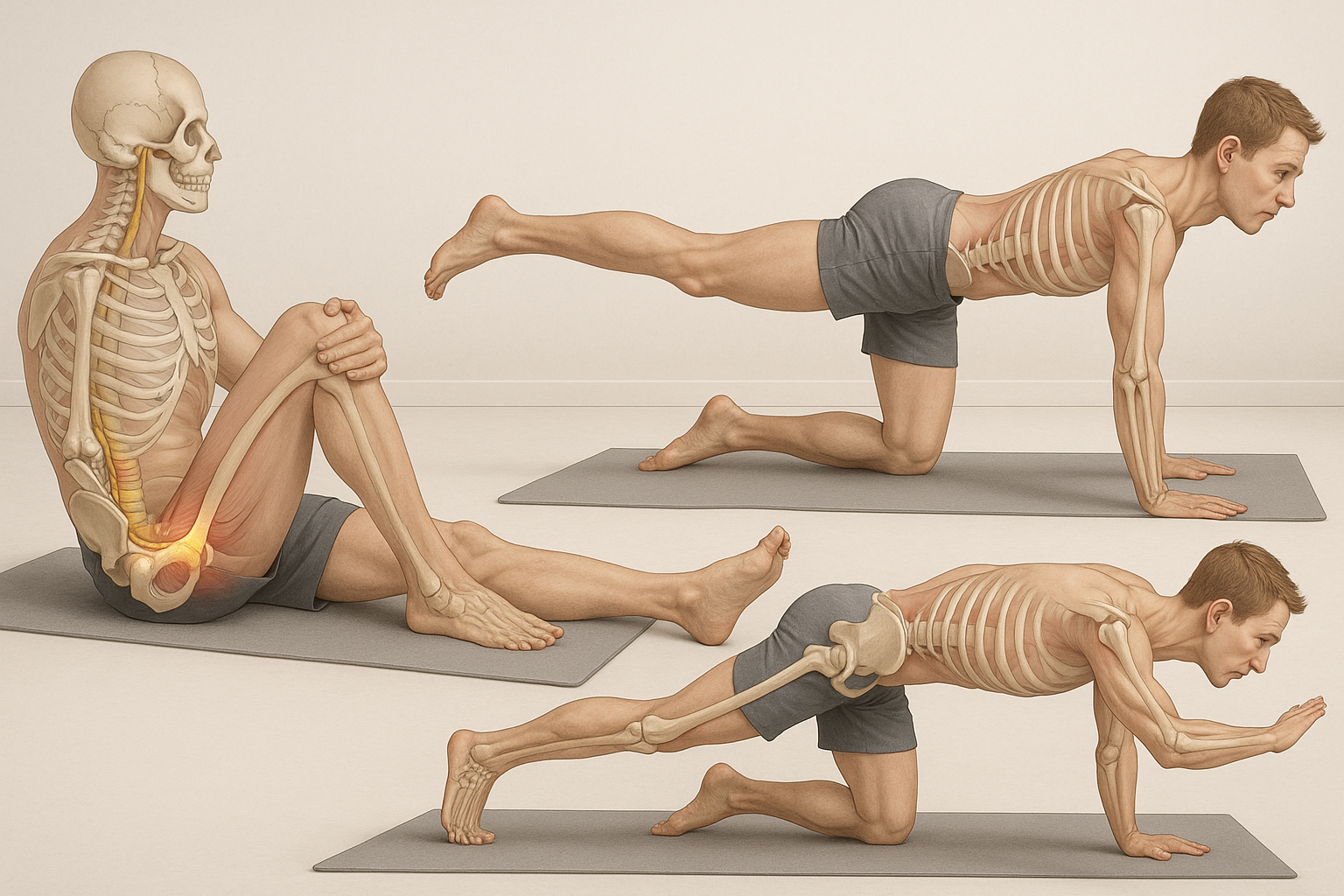 Effektiva övningar för att lindra smärta vid spinal stenos - Illustration