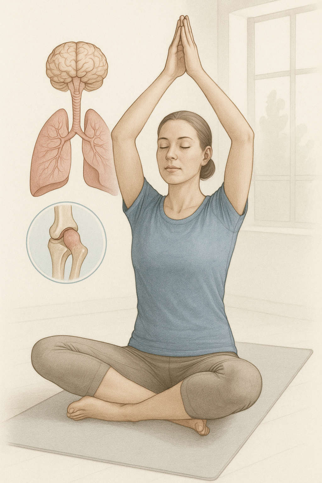 Starta dagen med morgonyoga för energi och balans - Illustration