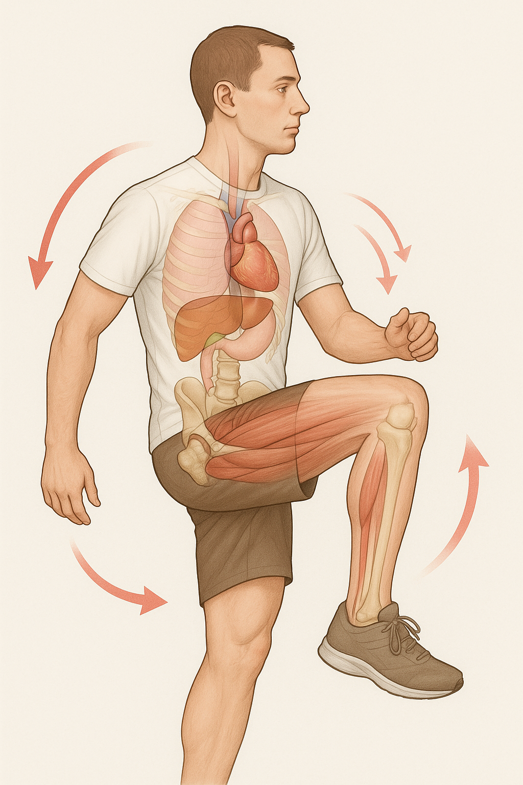 Förbättra din träning med dynamisk stretching - Illustration