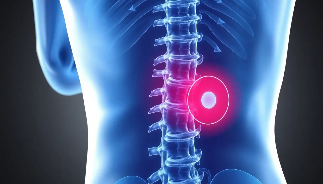 Bli fri från smärta: effektiva lösningar för ryggskott och diskbråck - Illustration