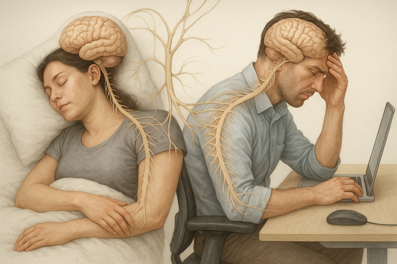 Bättre sömn och mindre stress: så kan ergonomi förändra ditt liv - Illustration