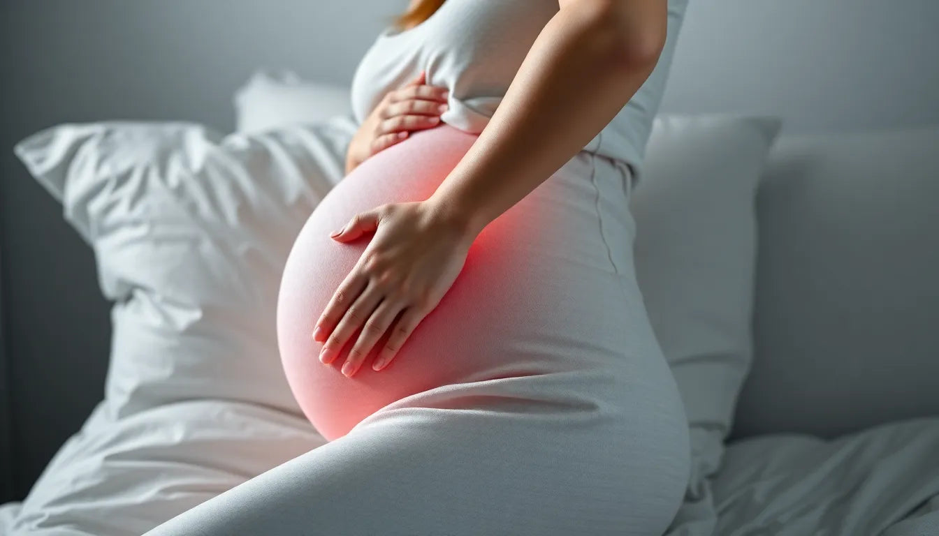 Så lindrar du ländryggssmärta under graviditeten och sover bättre i natt - Illustration