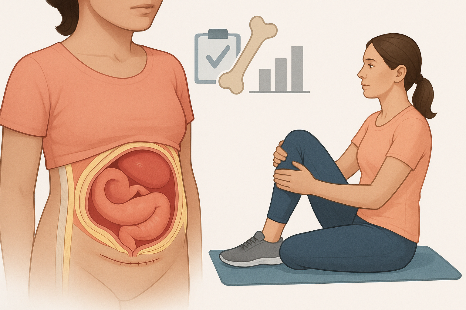 Börja träna säkert efter kejsarsnitt: din guide till en stark återhämtning - Illustration
