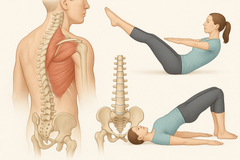 Pilatesövningar för starkare rygg och bättre hållning hemma