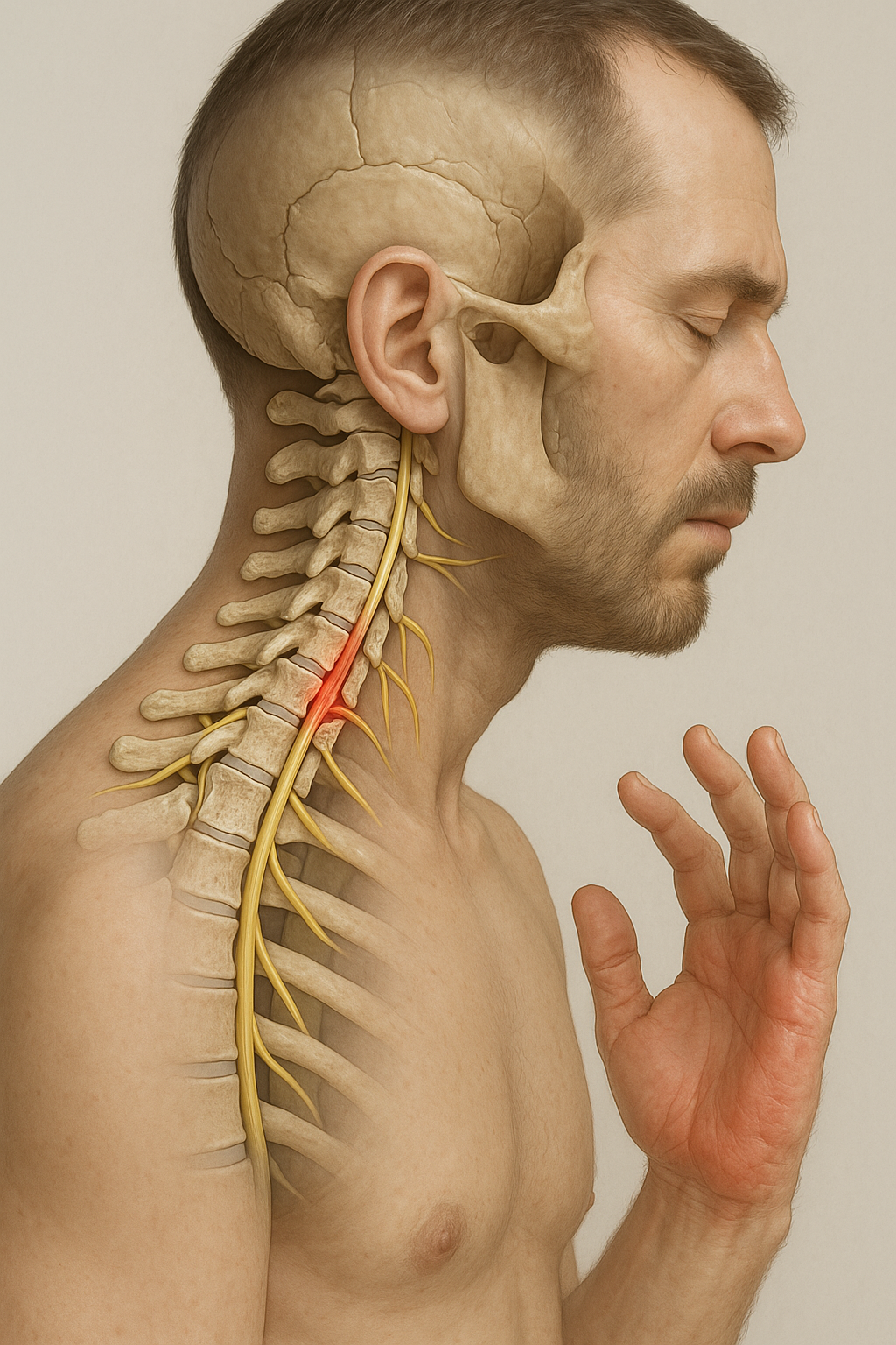 Upptäck symtomen på spinal stenos i nacken – när ska du söka hjälp? - Illustration