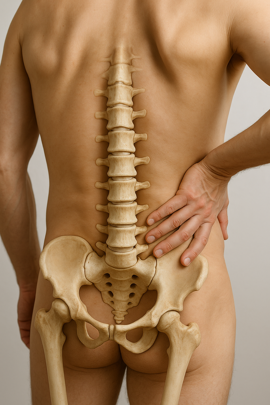 Upptäck ländryggens hemligheter: din kropps stabila bas och smärtans epicentrum - Illustration