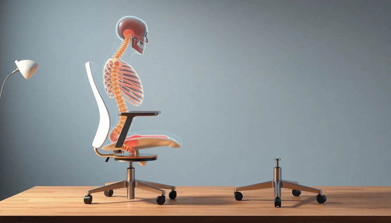 Upptäck hemligheten bakom ergonomiska kontorsstolar för optimal hälsa och produktivitet - Illustration