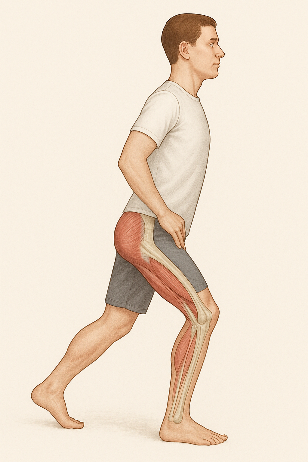 Höftsträckning för styrka och smidighet: upptäck skillnaden mellan stretch och styrketräning - Illustration