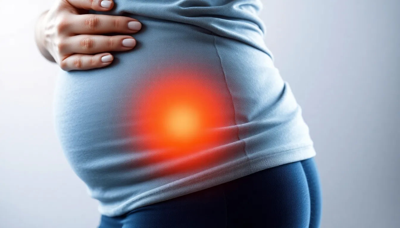 Smärtlindring vid graviditet: hantera smärta i ena sidan av ländryggen effektivt - Illustration