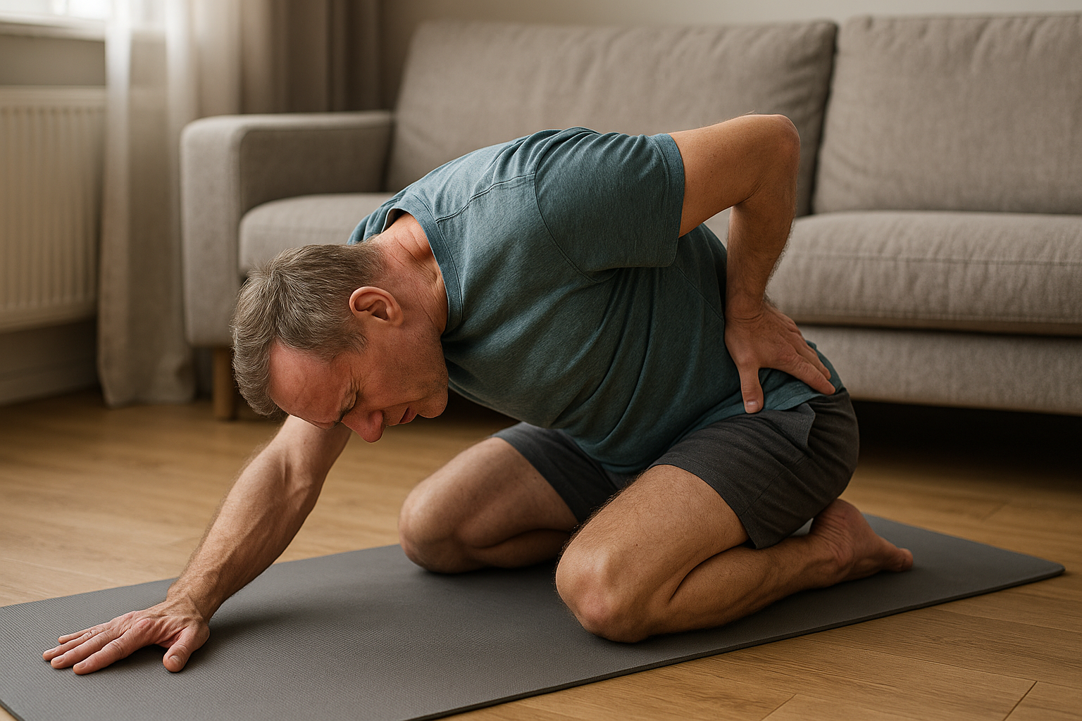 Så blir du av med ländryggssmärta med dessa stretchövningar för övningsläsare - Illustration