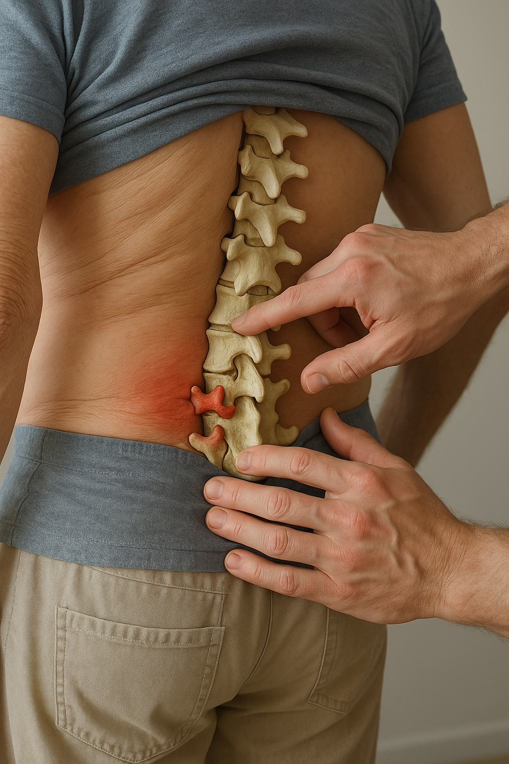 Upptäck effektiva strategier för att lindra facettledssyndrom i ländryggen hemma - Illustration