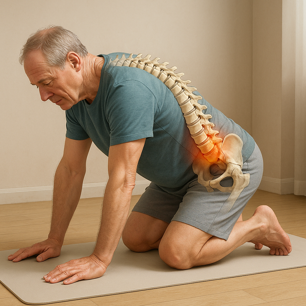Effektiva hemövningar för att lindra artros i ryggen och förbättra din vardag - Illustration