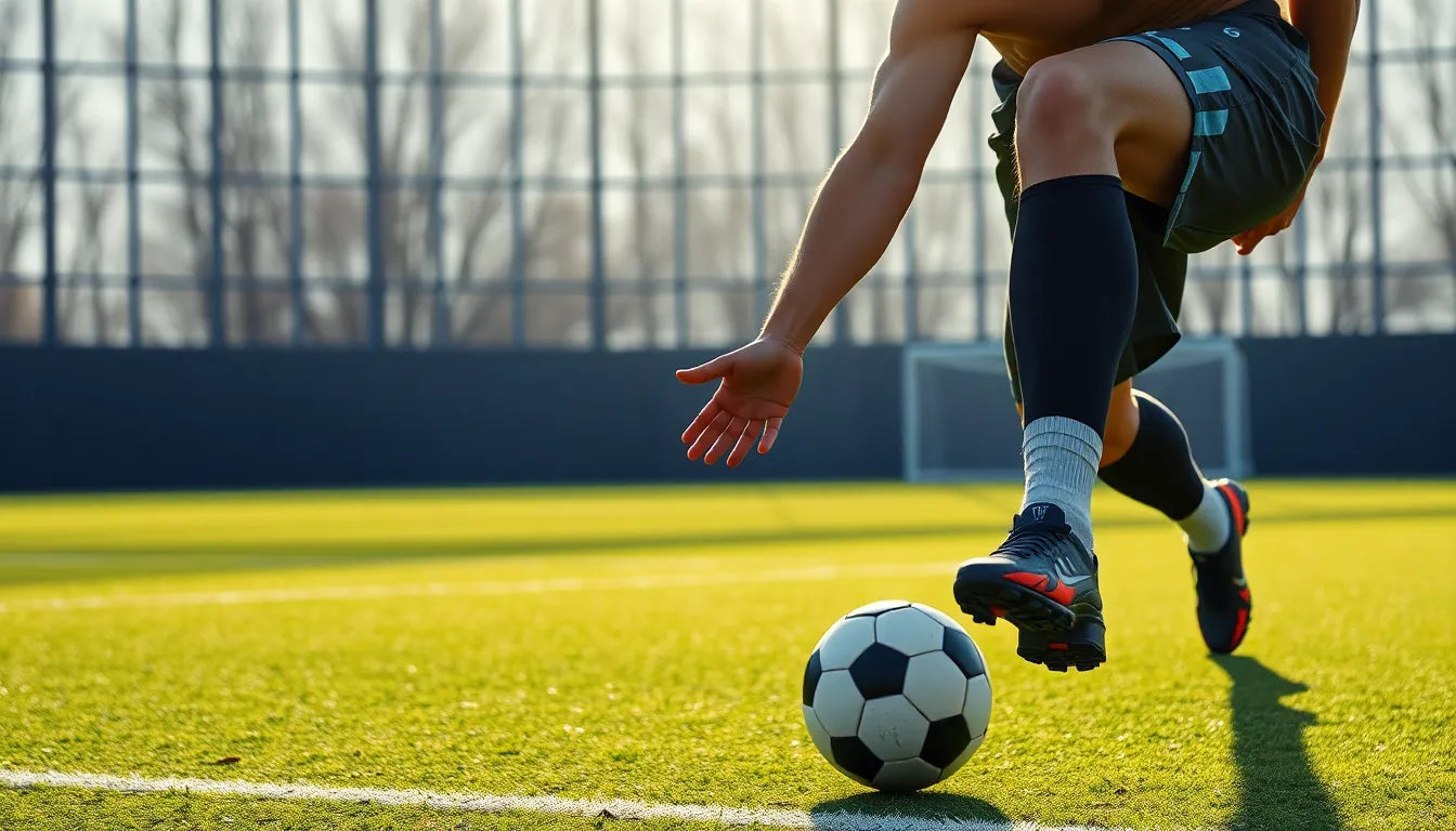 Perfekta övningsläsare för fodbold: dynamisk och statisk utsträckning för bättre prestation och skadeförebyggelse - Illustration