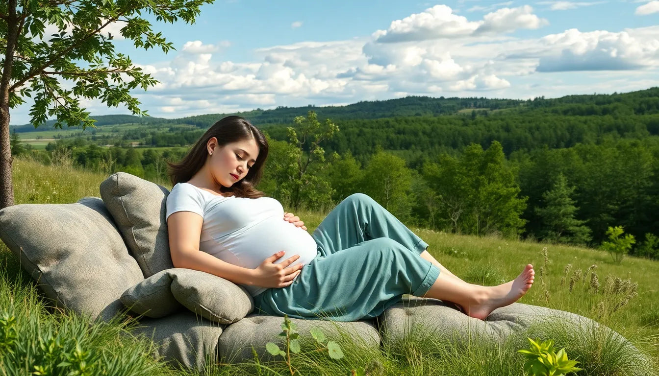 Upptäck lindring från ländryggssmärta under graviditeten - Illustration