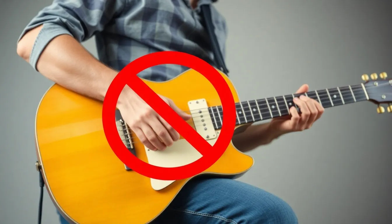 Spela gitarr utan ryggsmärta: tips för musiker - Illustration