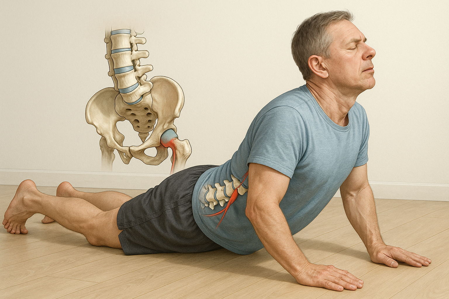 Upptäck hemligheten bakom mckenzie övningar för en smärtfri ländrygg - Illustration