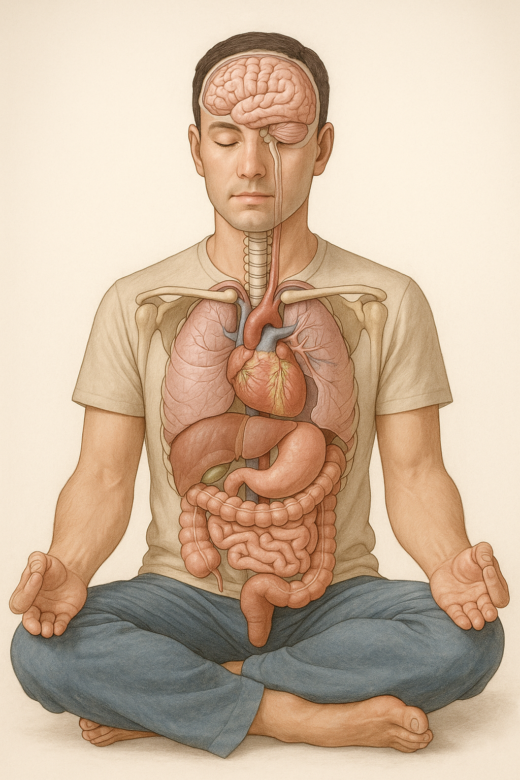 Upptäck kraften i yoga och mindfulness för inre balans och välmående - Illustration