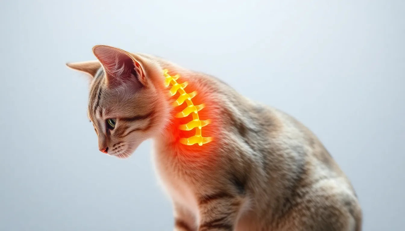Spondylos hos katter: förstå symtomen och lindra smärtan - Illustration