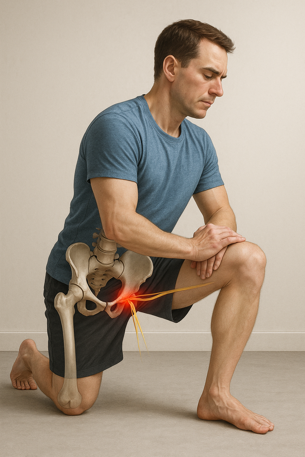 Lindra smärtan: effektiva övningar för nerv i kläm i ljumsken - Illustration