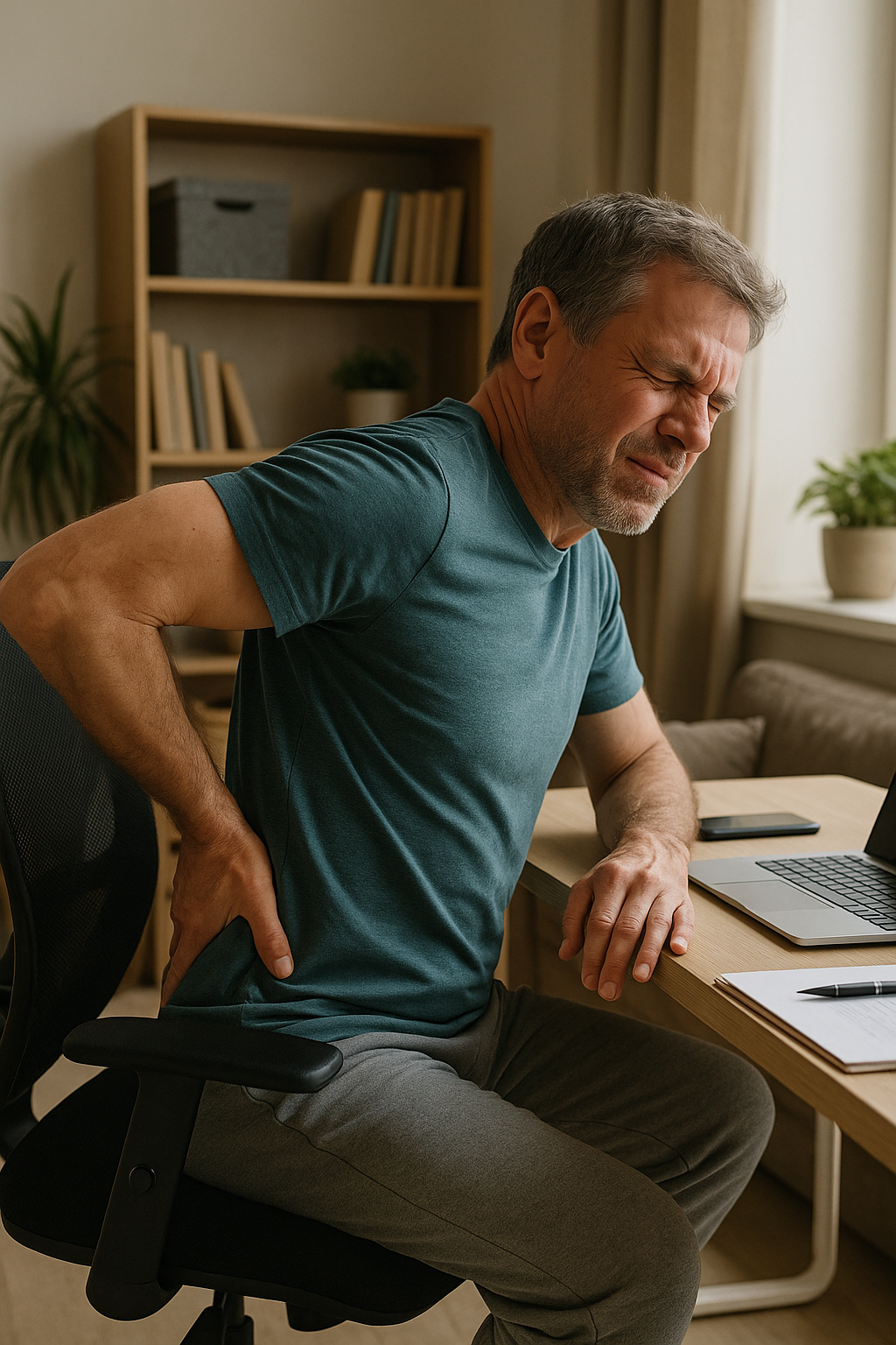 Bli fri från långvarig ländryggssmärta: effektiva strategier för lindring och prevention - Illustration