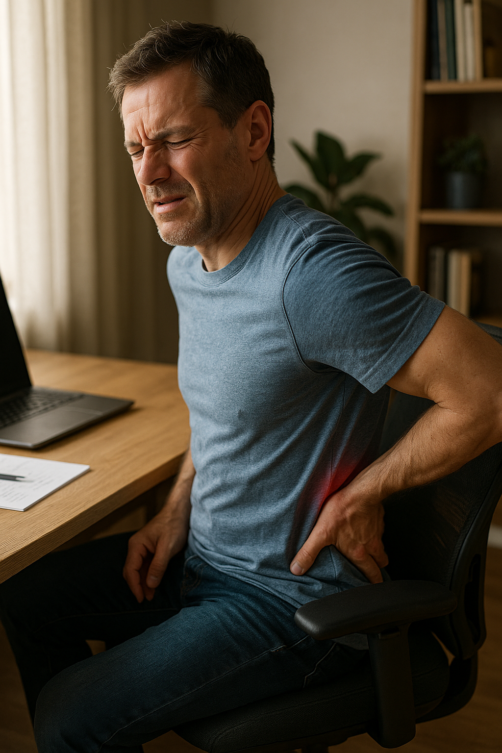 Lindra din ländryggssmärta med enkla knep och ergonomiska lösningar - Illustration