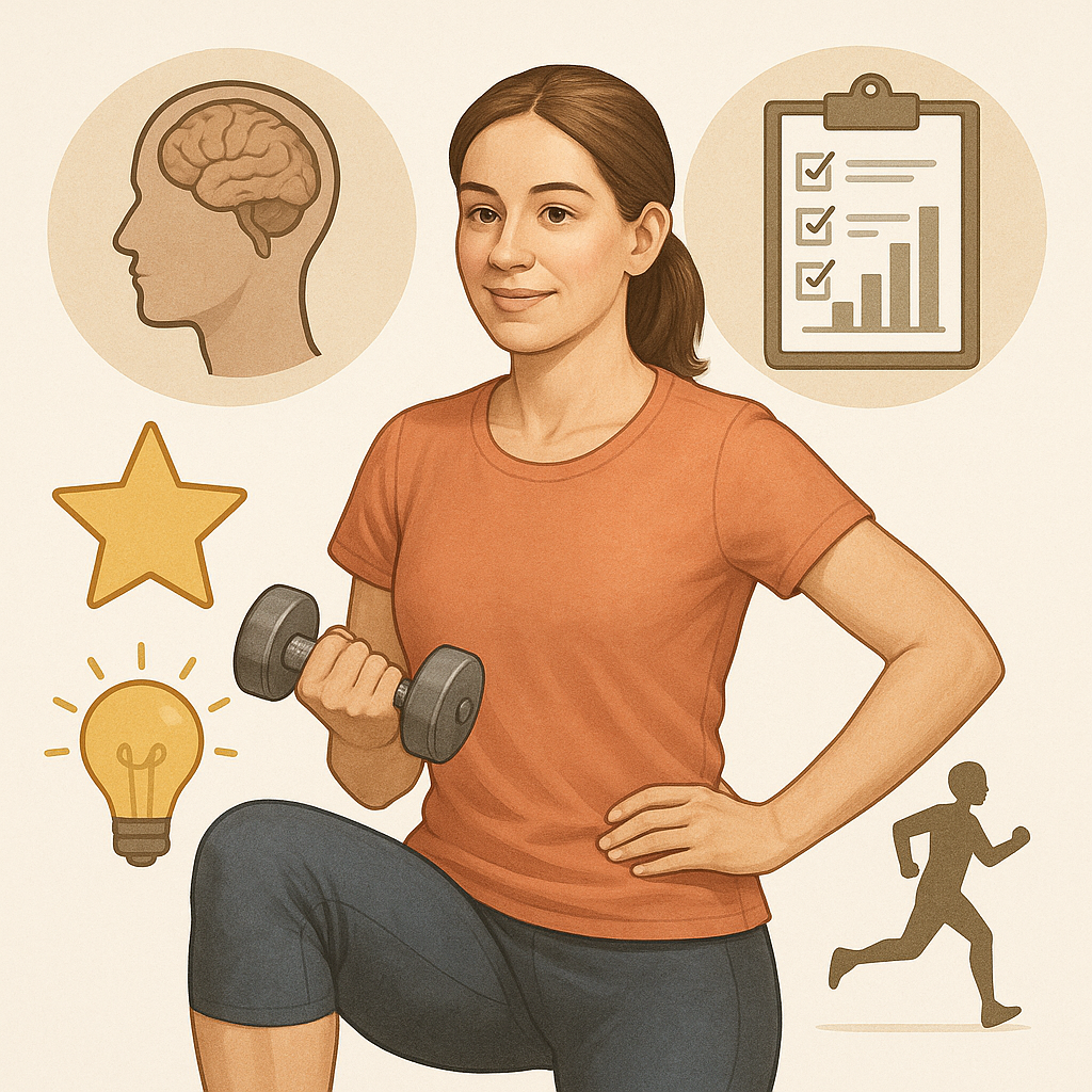 Hitta glädjen i träningen och behåll motivationen - Illustration