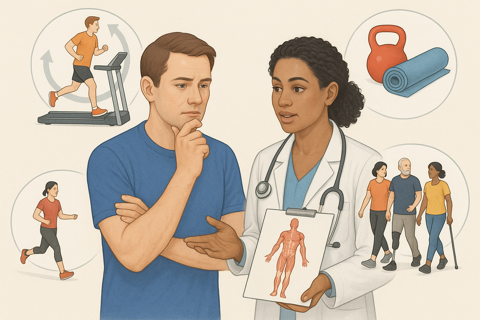 Motivera dig till träning och upplev glädjen i rörelse - Illustration