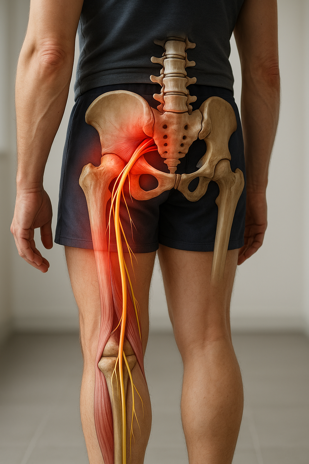 Så lindrar du smärtan i skinkan som strålar ner i benet - Illustration
