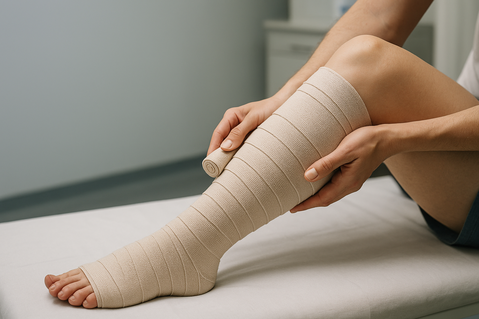 Upptäck kraften i kompressionsbandage för bättre cirkulation och snabbare läkning - Illustration