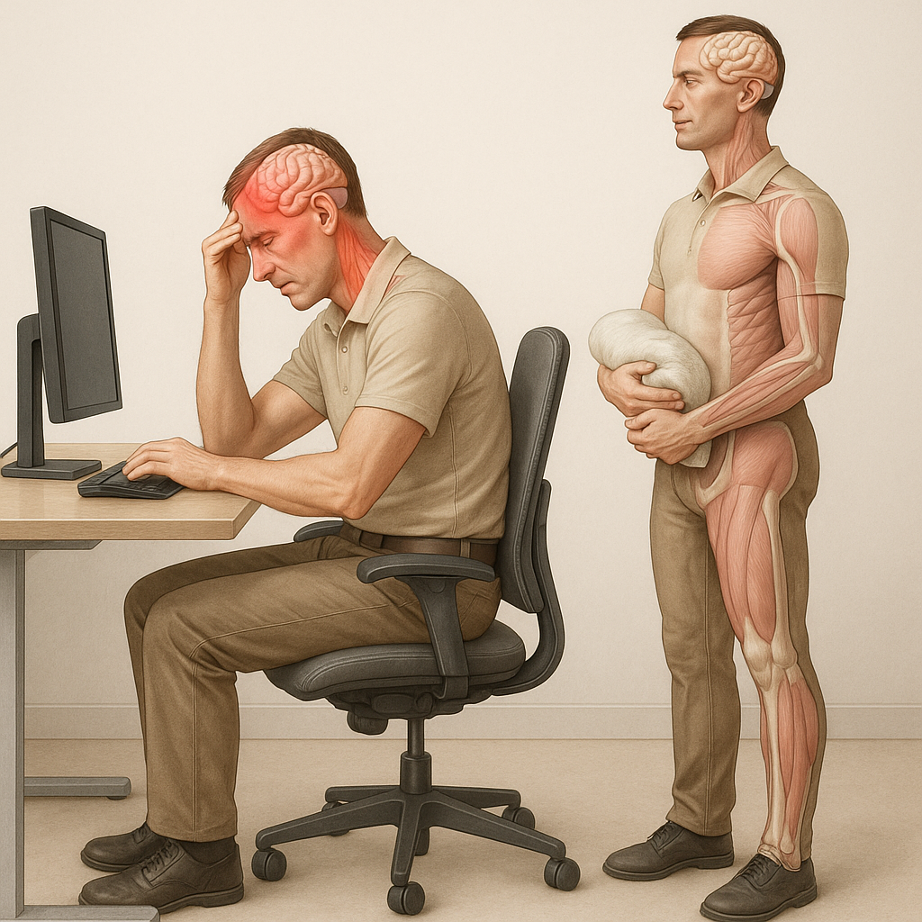 Upptäck hur ergonomi kan bli din bästa vän i stressprävention - Illustration