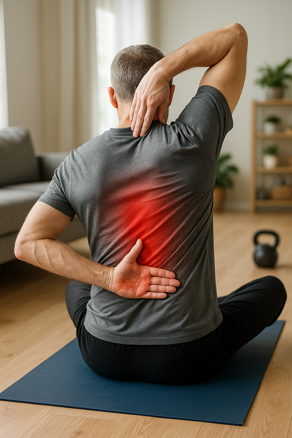 Övningsläsare: effektiva övningar för att lindra smärta i övre ryggen - Illustration