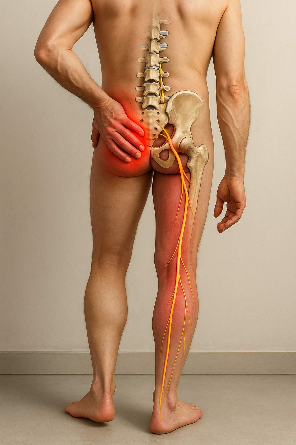 Upptäck sanningen bakom ischiassmärta och hur du kan lindra den - Illustration