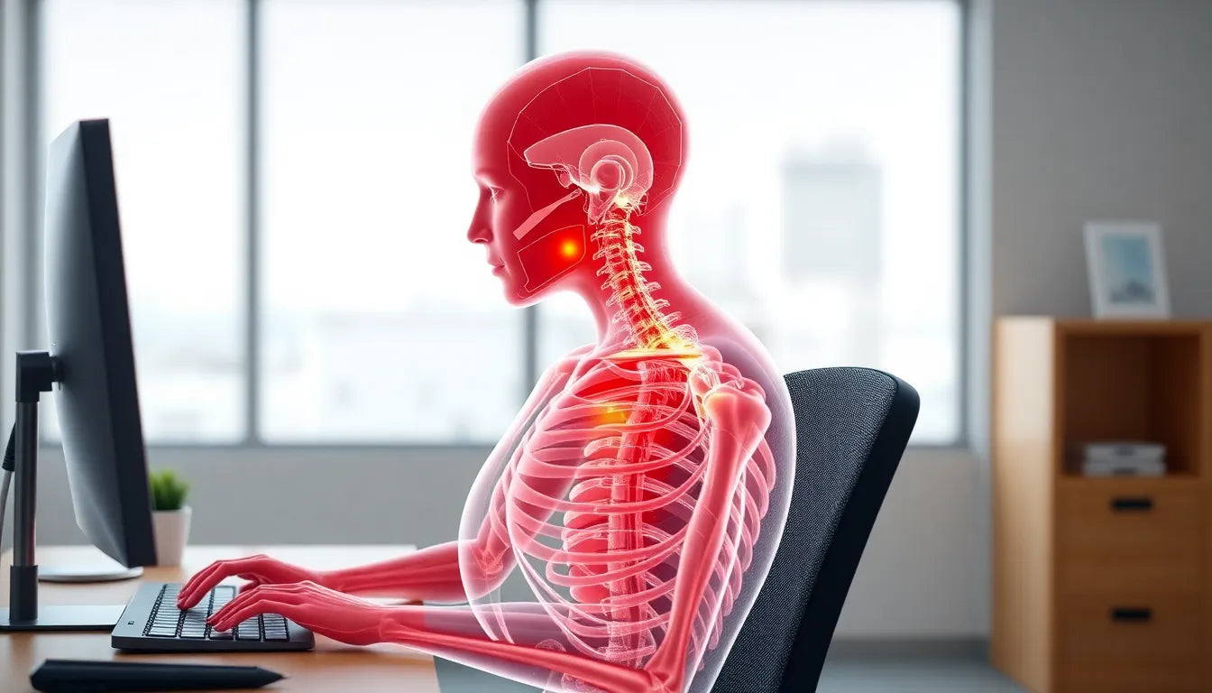 Förbättra din arbetsdag med smart ergonomi på kontoret - Illustration