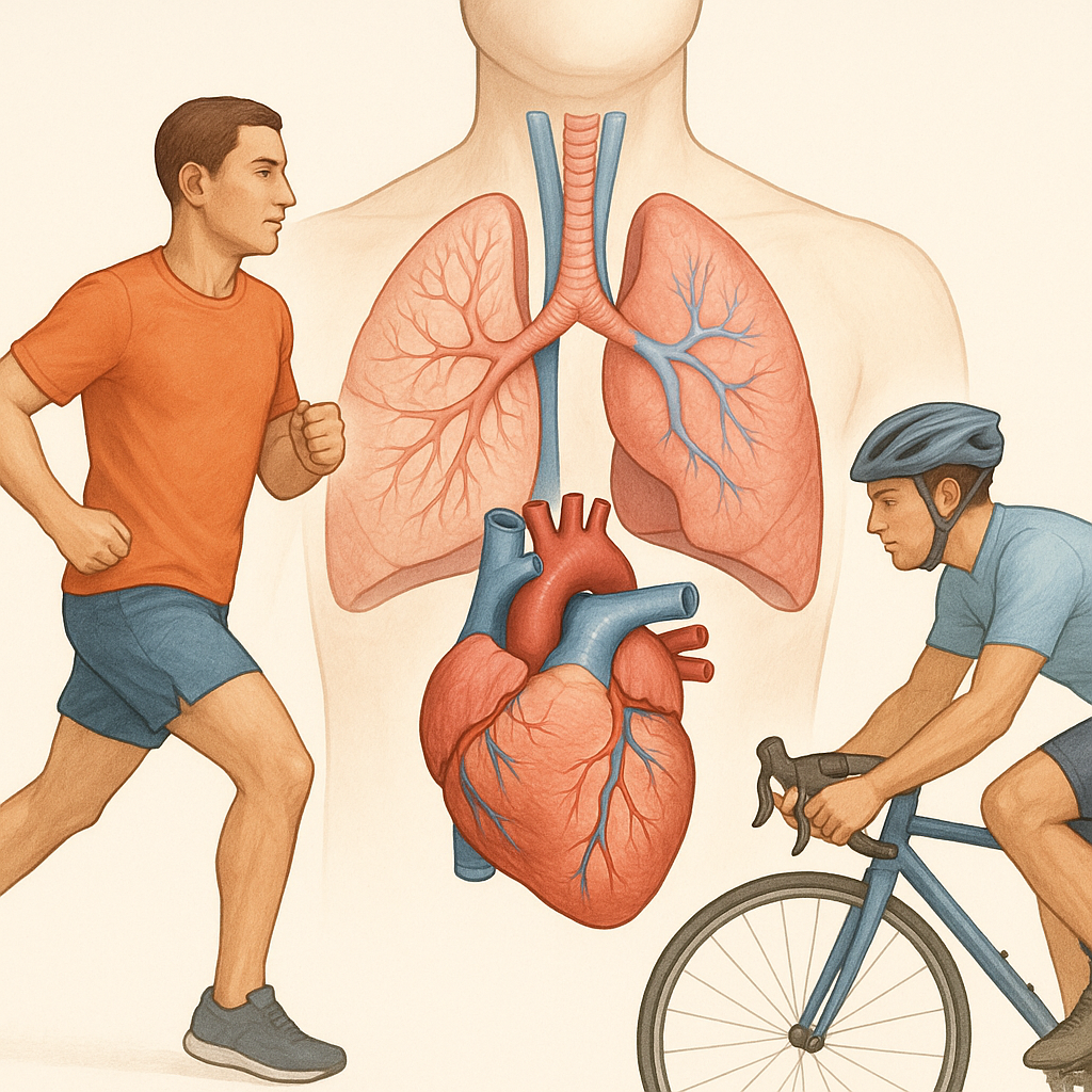 Förbättra din kondition med effektiv cardio träning hemma och på gymmet - Illustration