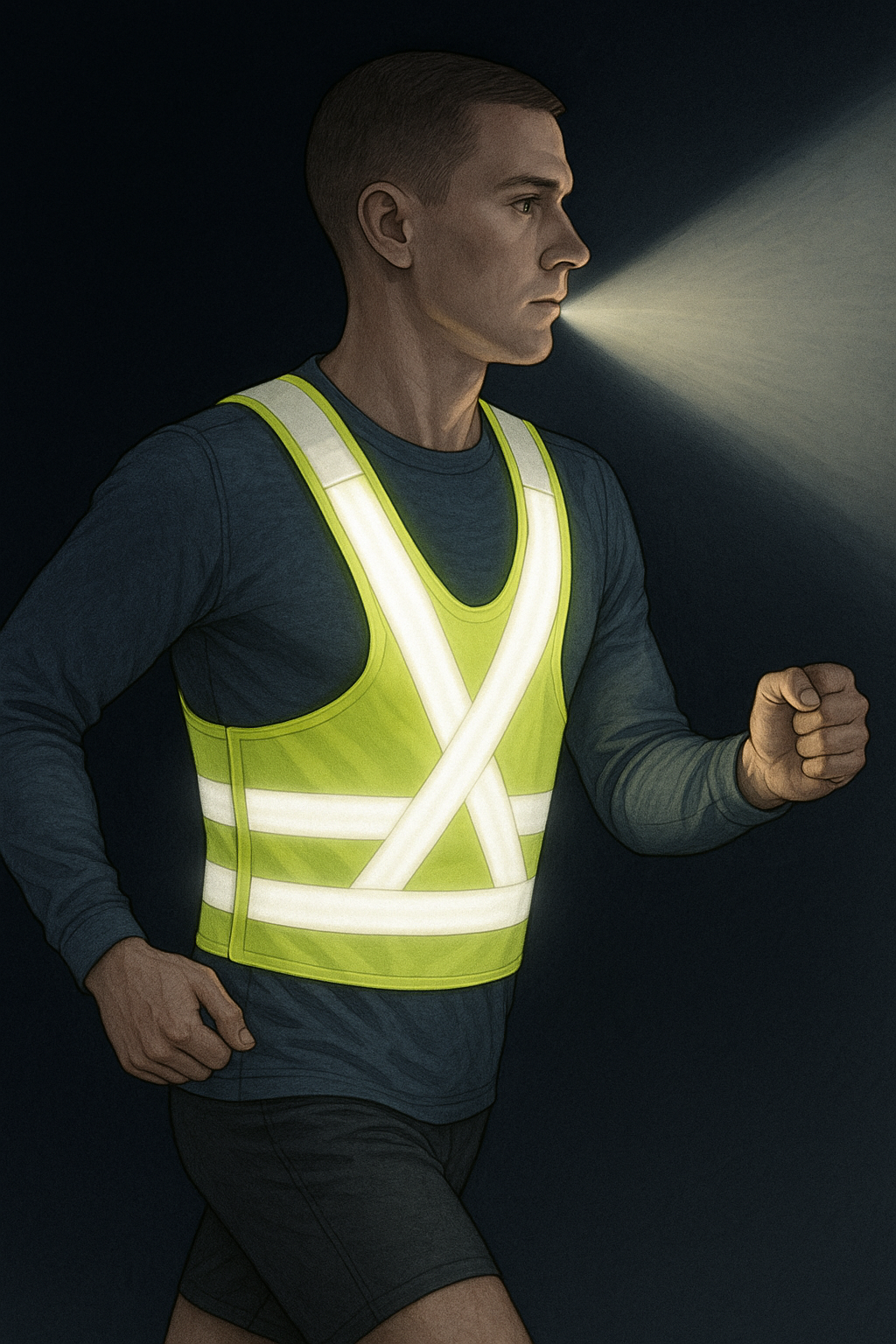 Maximera din säkerhet och komfort med rätt reflekterande löparväst - Illustration
