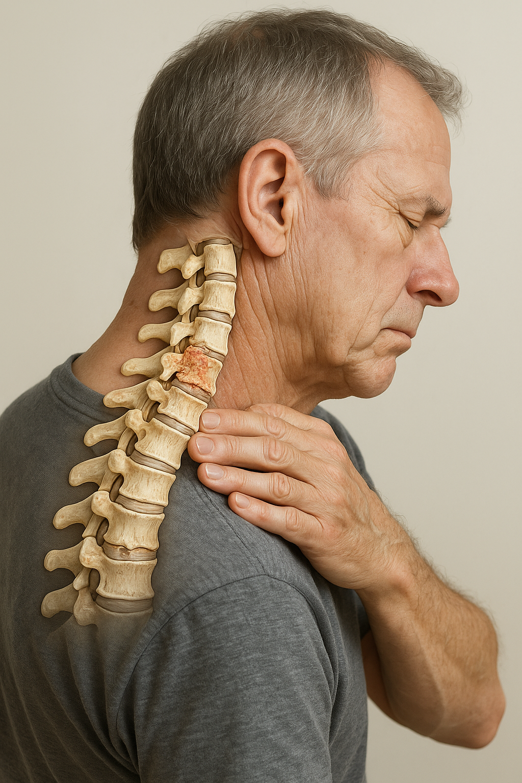 Frigör dig från nacksmärta: effektiva strategier mot artros - Illustration