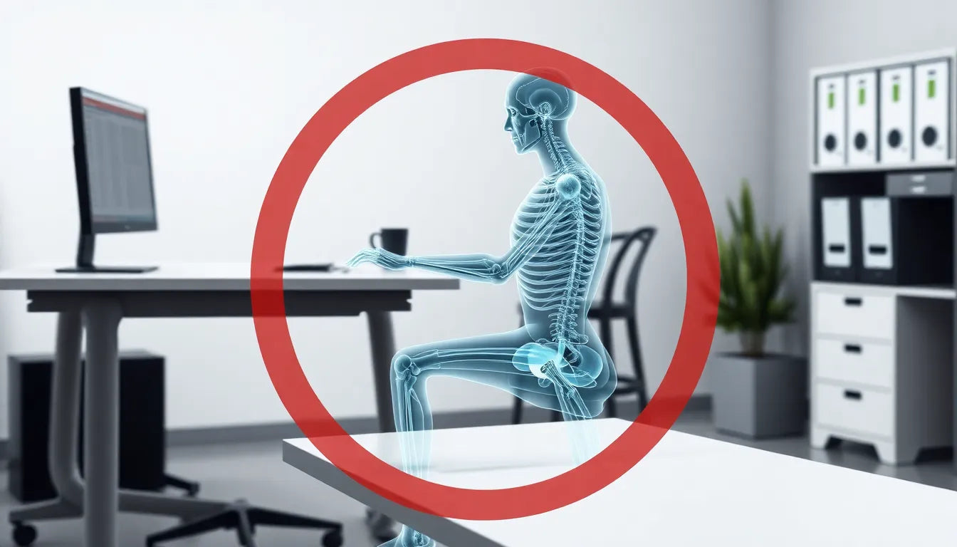 Skapa ditt drömskrivbord med ergonomi i fokus och upplev skillnaden i hälsa och produktivitet - Illustration