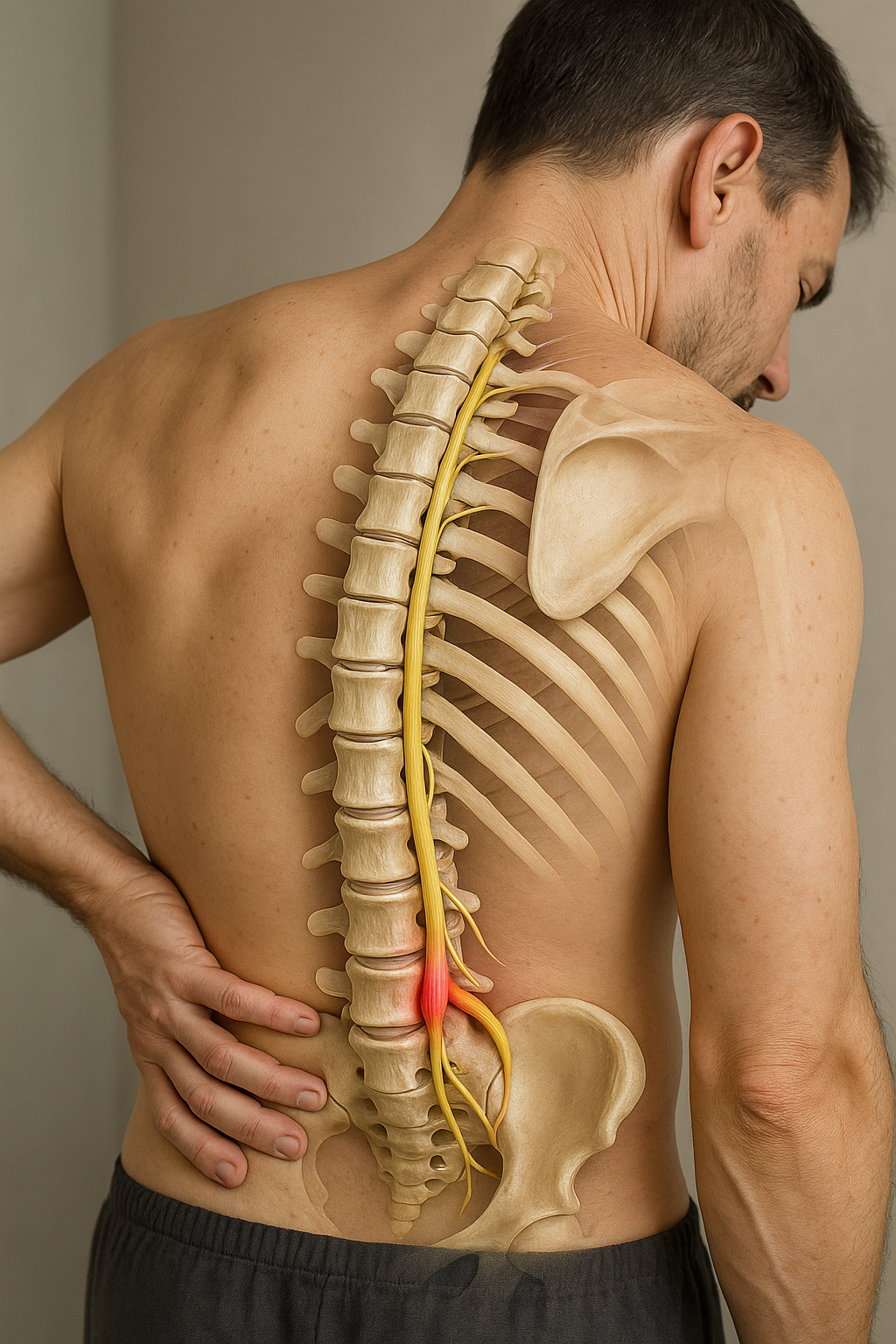 Lindra smärtan: så hanterar du en nerv i kläm i vänster sida av ryggen - Illustration