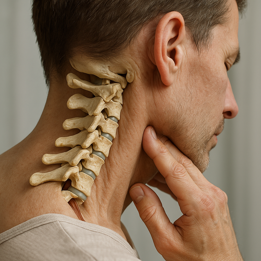 Stärk dina halskotor: ergonomiska tips för en smärtfri vardag - Illustration