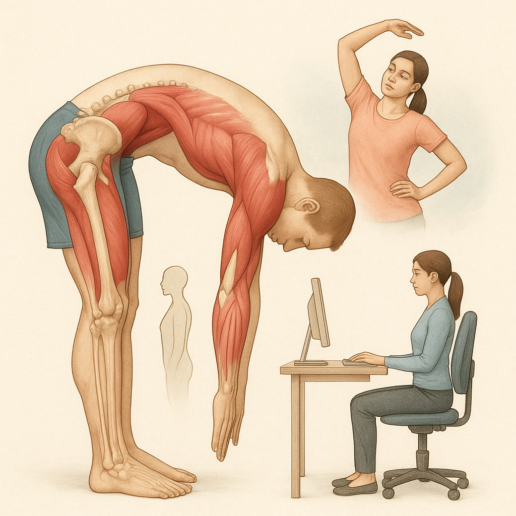 Flexibilitet för ett smärtfritt och aktivt liv: så förbättrar du din rörlighet och hållning - Illustration