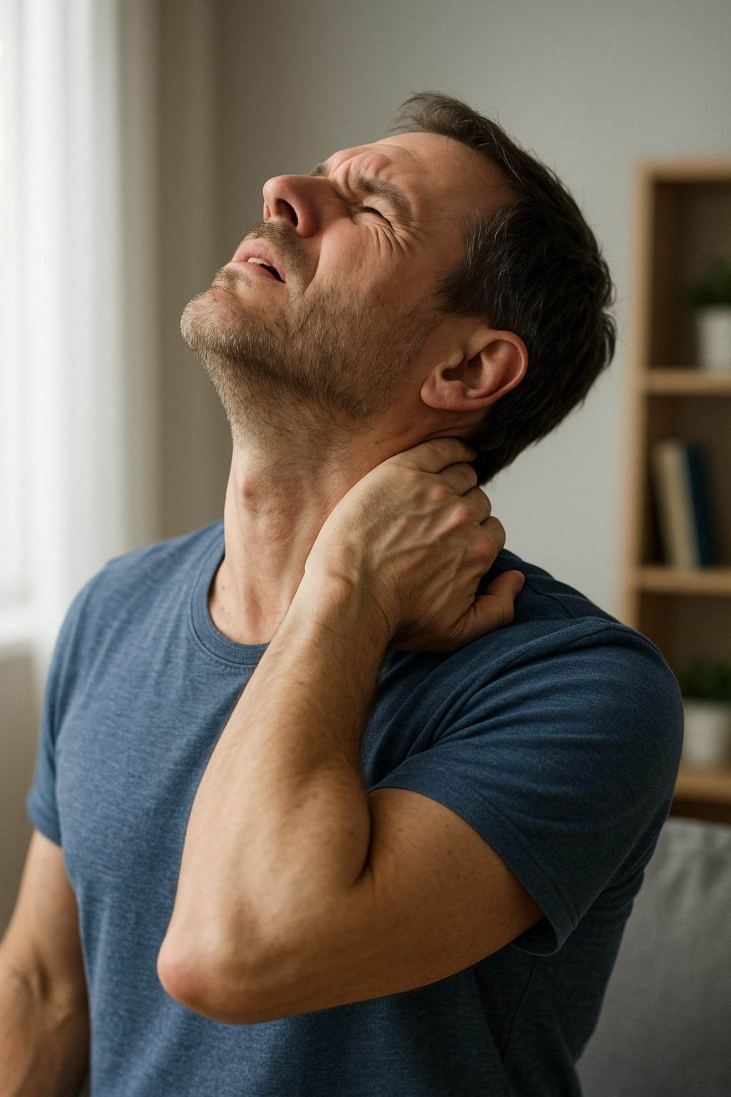 Varför gör det ont i nacken när du tittar upp? Upptäck orsaker och lösningar idag! - Illustration