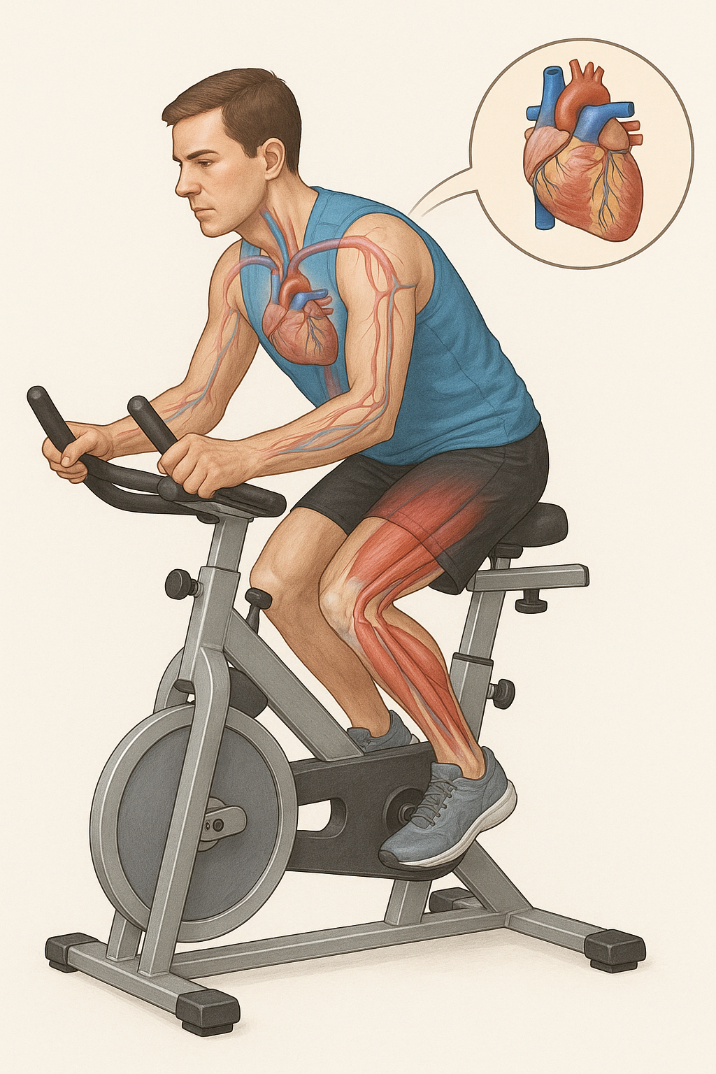 Spinningprogram som stärker din kondition och skyddar din kropp - Illustration