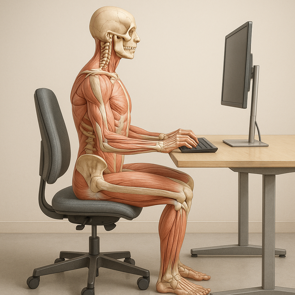 Stärk din kroppsliga stabilitet med rätt ergonomi - Illustration